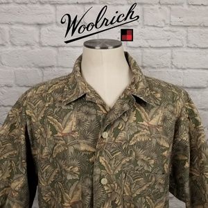 Woolrich Hawaiian Print Camp Shirt Sz L